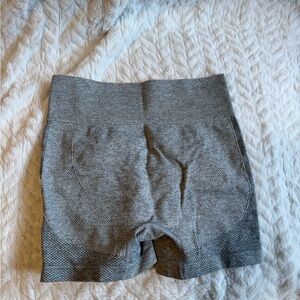 Gray High-Waisted Shorts
